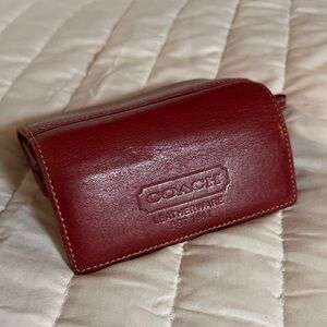 Vintage Coach Cherry Leather Card Holder
